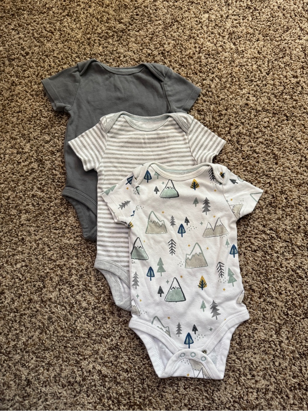 Cloud Island Baby Short Sleeve Onesie Bundle